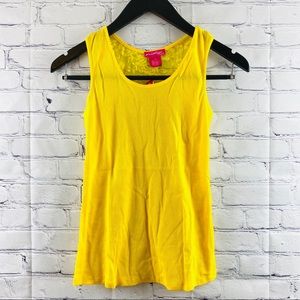 Prestige yellow lace tank